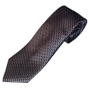 Michael‎ Kors Men's 100% Silk Neck Tie Gray &Silver Geometric 58"-3.25" EUC